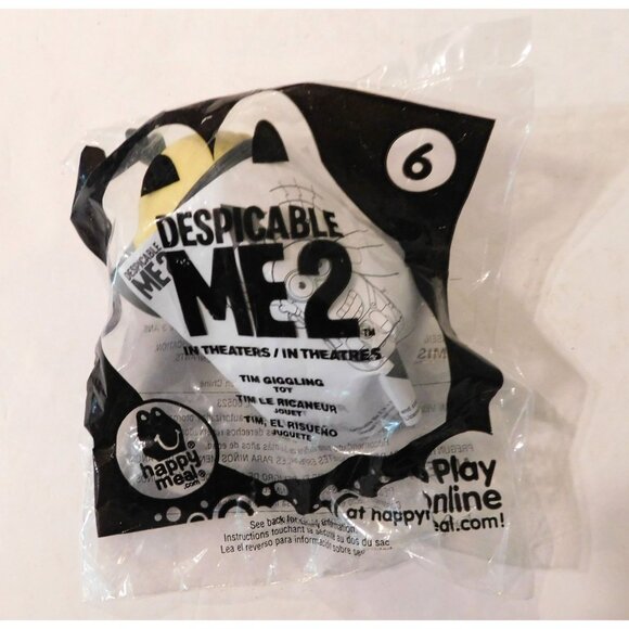 Despicable Me 2 Tim Giggling McDonalds Happy Meal Toy Kids Fun New In Package - Picture 1 of 5